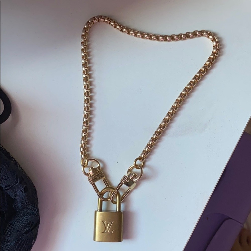 Authentic Louis Vuitton lock necklace